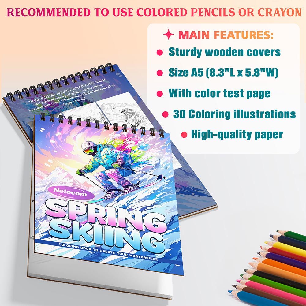 Spring Skiing Coloring Sheets For Adults