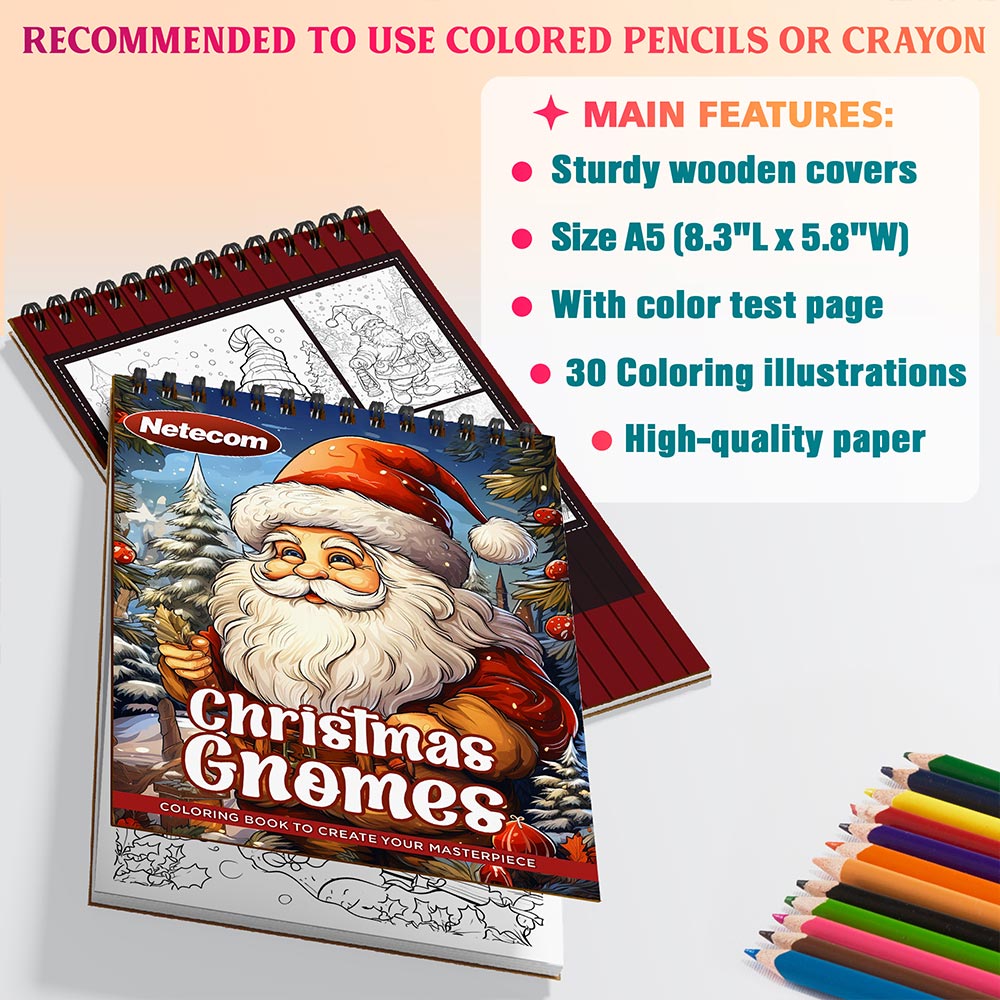 Netecom Christmas Gnomes Coloring Sheets For Adults