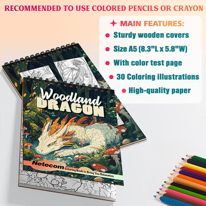 Netecom Woodland Dragon Coloring Sheets For Adults