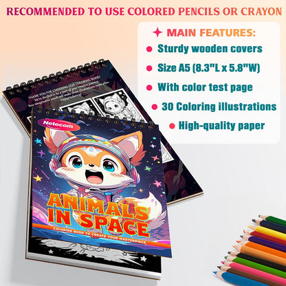 Animals In Space Coloring Sheets For Adults