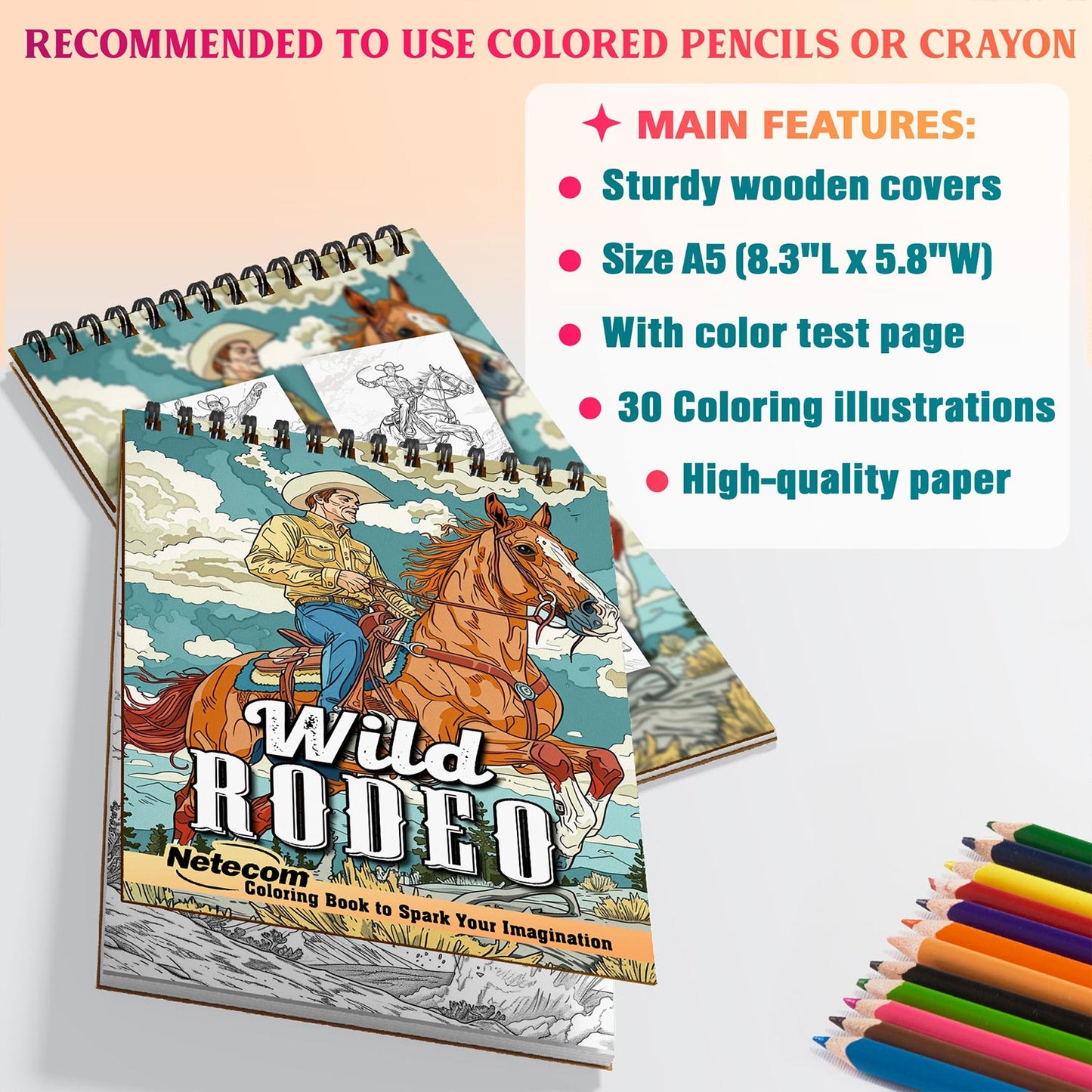 Netecom Wild Rodeo Coloring Sheets For Adults
