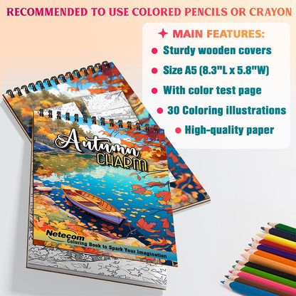 Netecom Autumn Charm Coloring Sheets For Adults