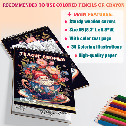 Netecom Teacup Gnomes Coloring Sheets For Adults