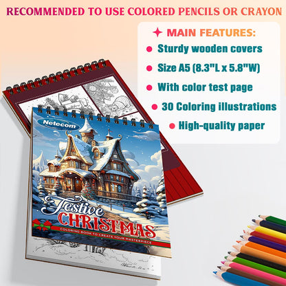 Netecom Festive Christmas Coloring Sheets For Adults