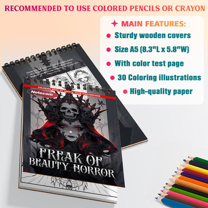 Netecom Freak of Beauty Horror Coloring Sheets For Adults