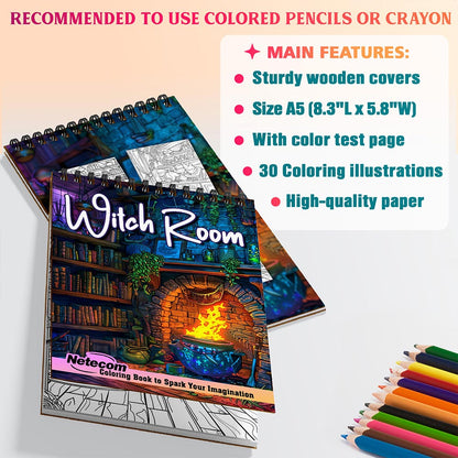 Netecom Witch Room Coloring Sheets For Adults