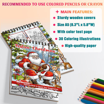 Netecom Festive Christmas Coloring Sheets For Adults
