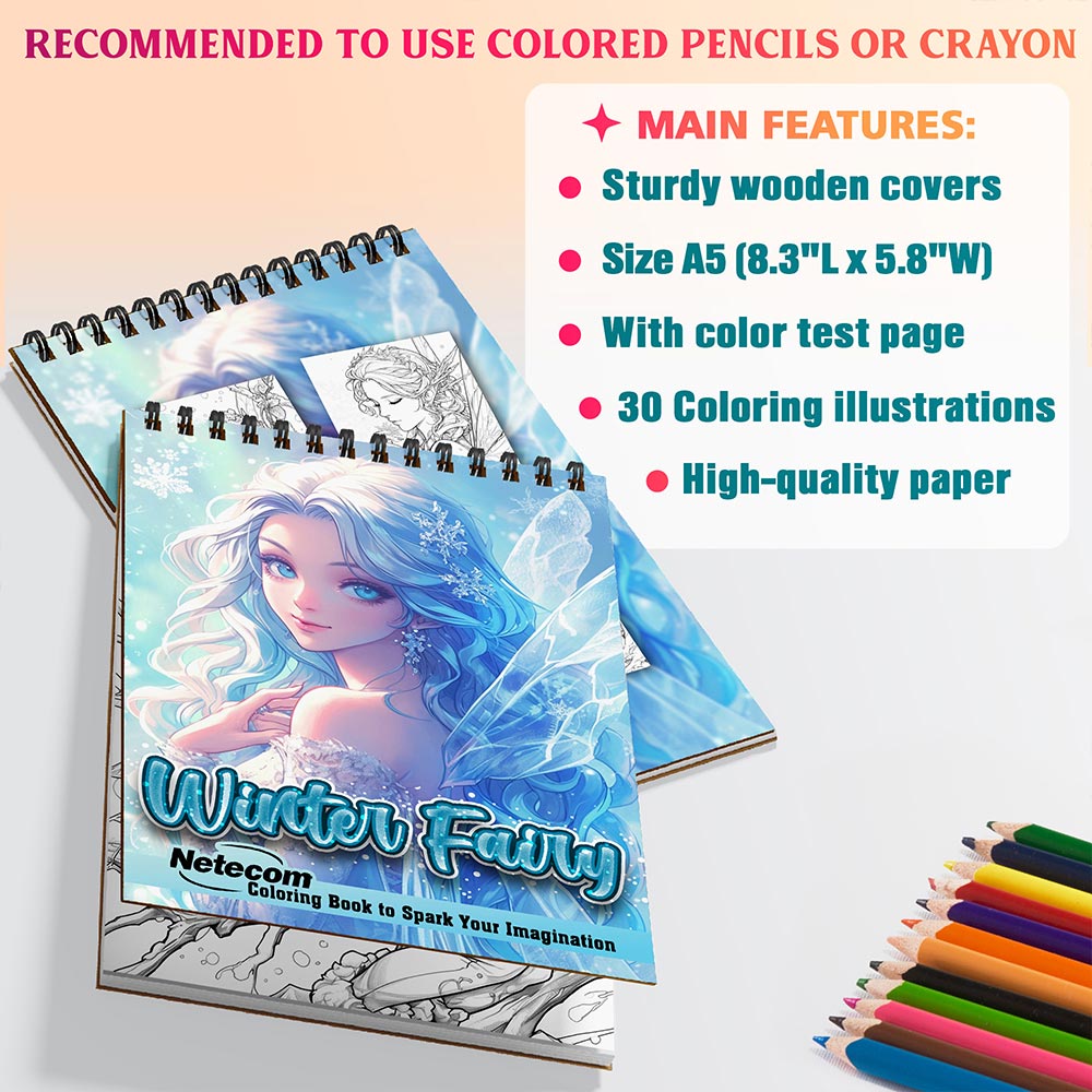Netecom Winter Fairy Coloring Sheets For Adults