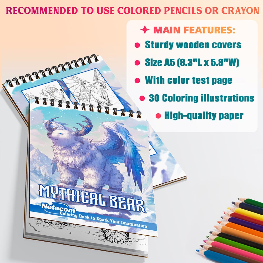 Netecom Mythical Bear Coloring Sheets For Adults
