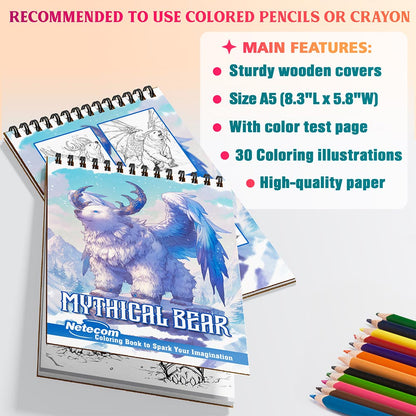Netecom Mythical Bear Coloring Sheets For Adults