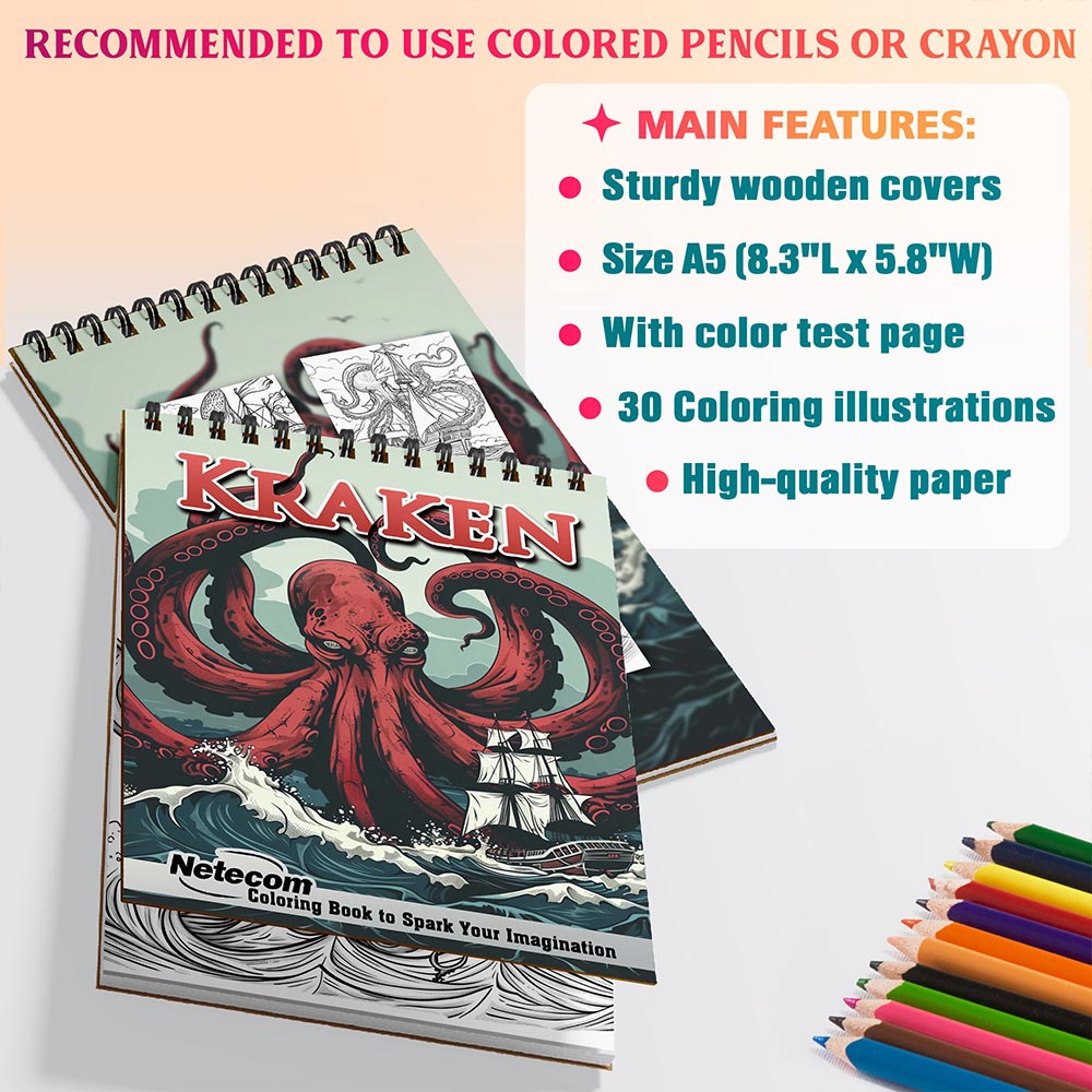 Netecom Kraken Coloring Sheets For Adults