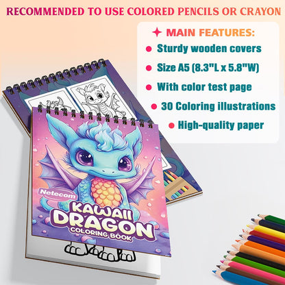 Netecom Kawaii Dragons Coloring Sheets For Adults