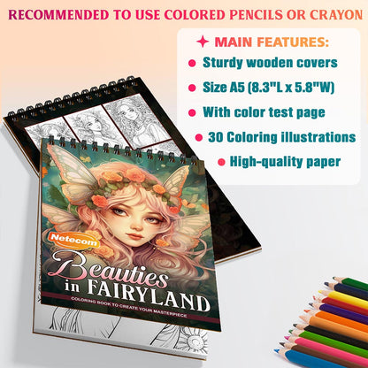 Netecom Beauties in Fairyland Coloring Sheets For Adults
