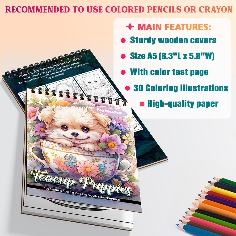 Netecom Teacup Puppies Coloring Sheets For Adults