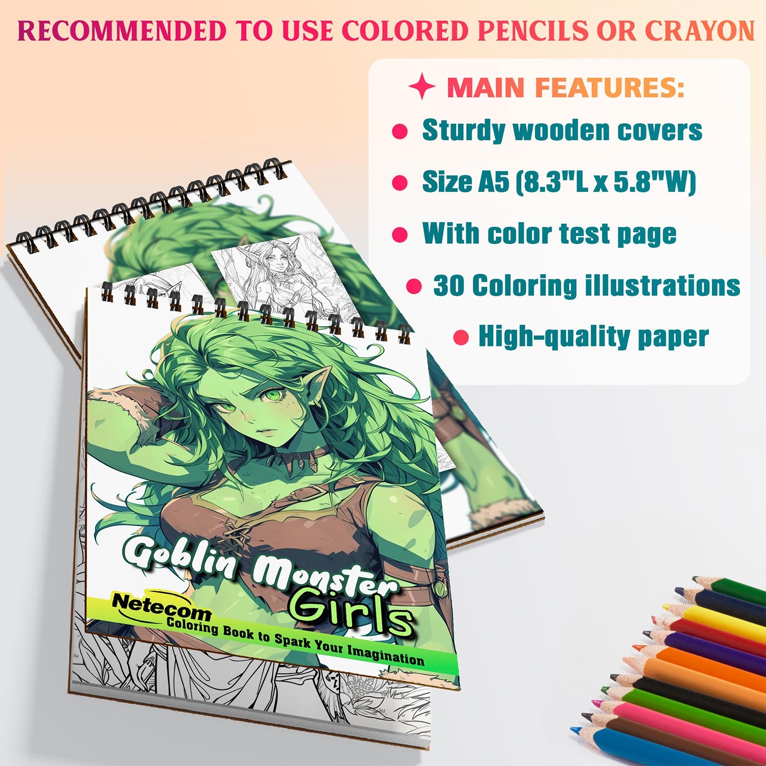 Netecom Goblin Monster Girls Coloring Sheets For Adults