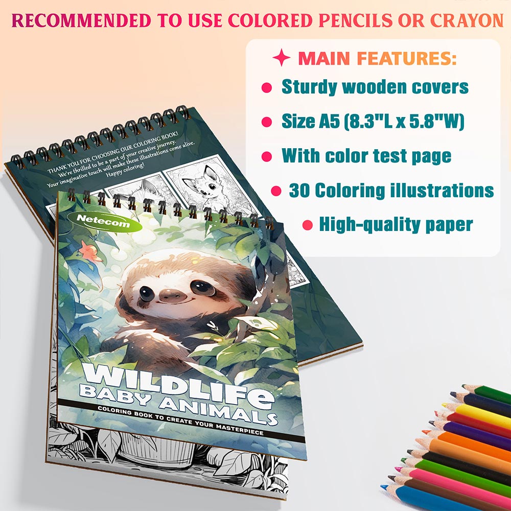 Wildlife Baby Animals Coloring Sheets For Adults