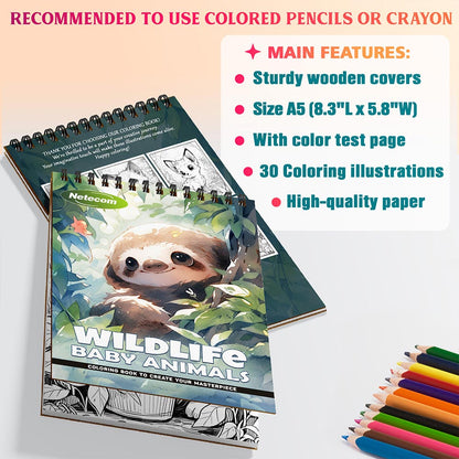 Wildlife Baby Animals Coloring Sheets For Adults