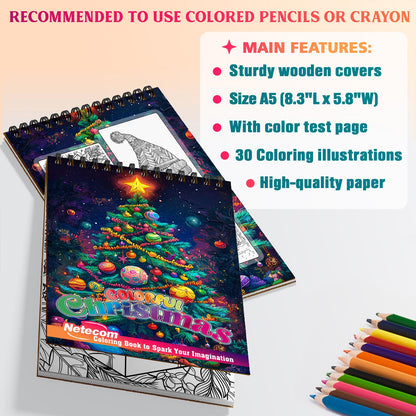 Netecom Colorful Christmas Coloring Sheets For Adults