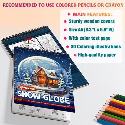 Netecom Snow Globe Coloring Sheets For Adults