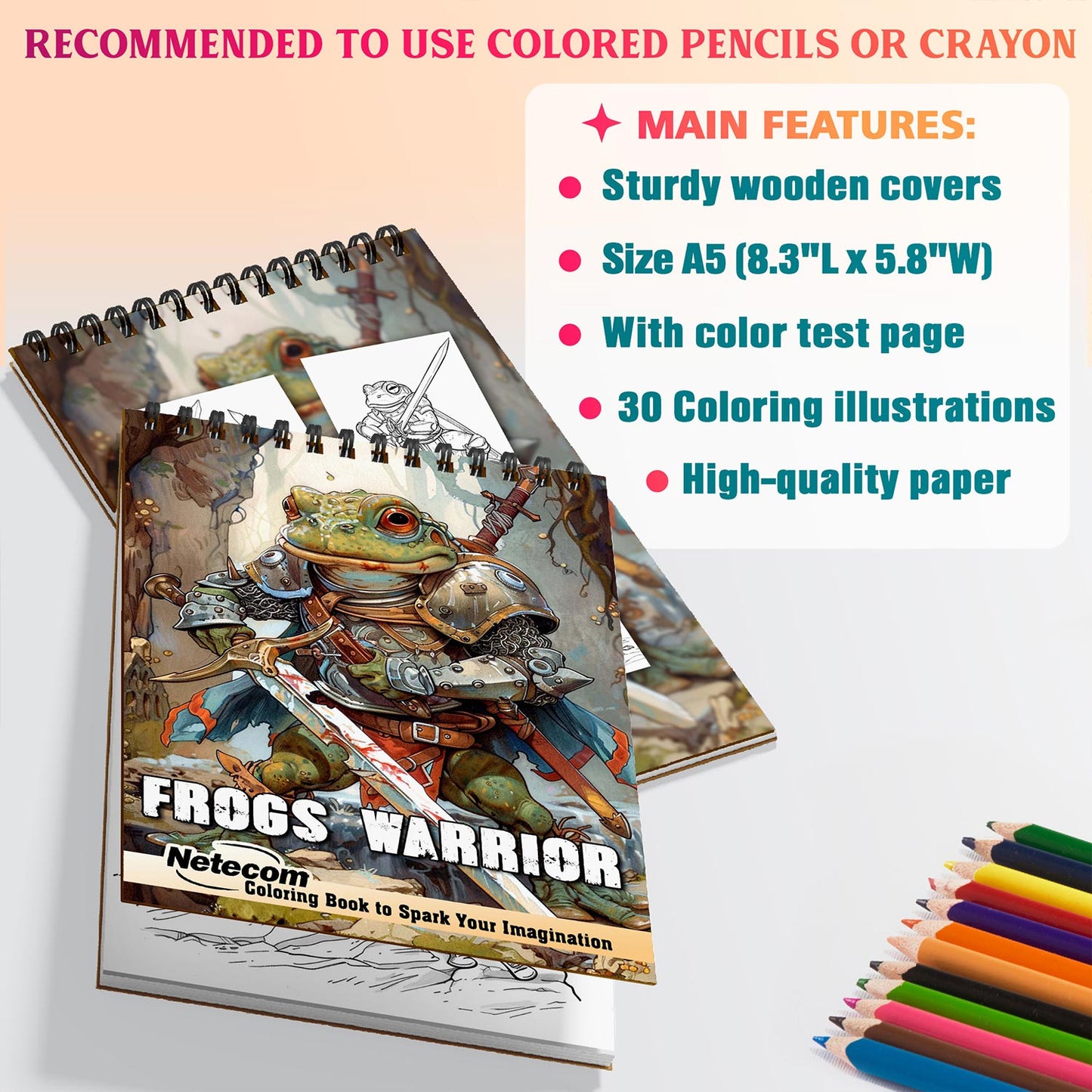 Netecom Frogs Warrior Coloring Sheets For Adults