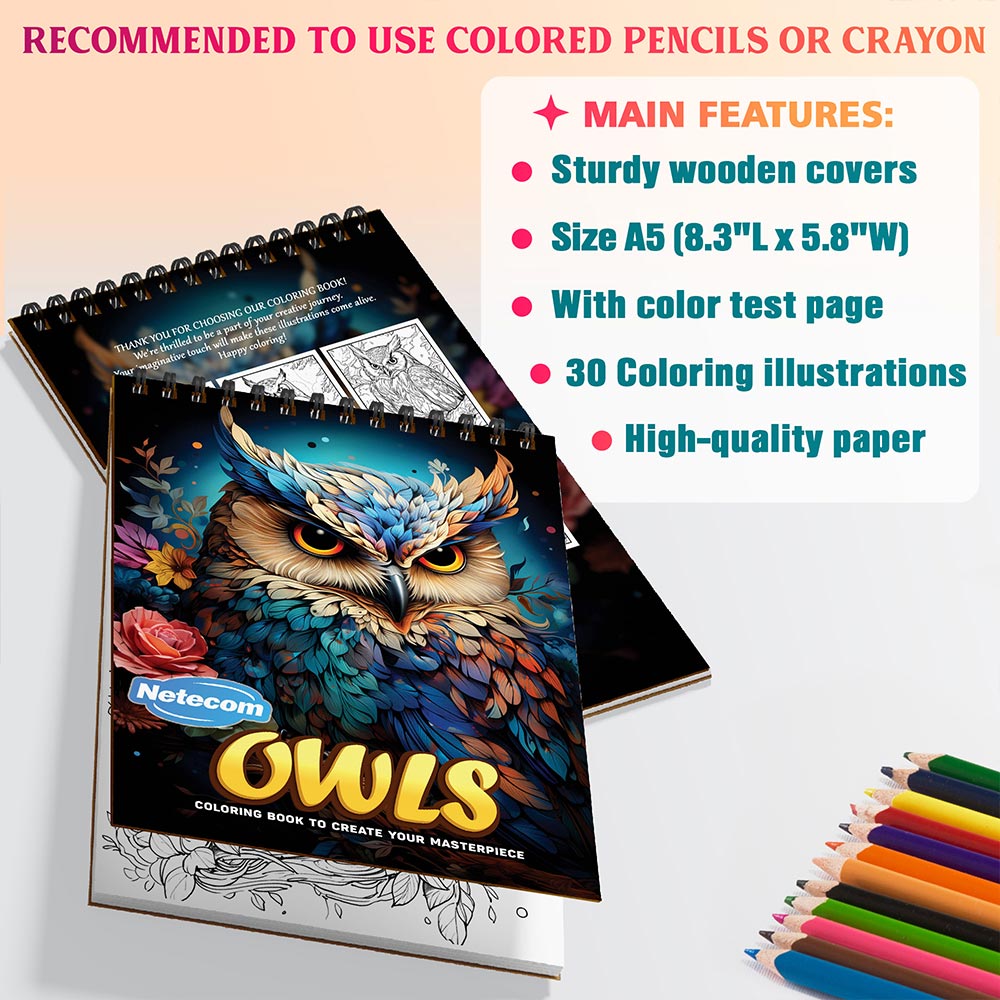 Netecom Owls Coloring Sheets For Adults