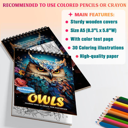Netecom Owls Coloring Sheets For Adults