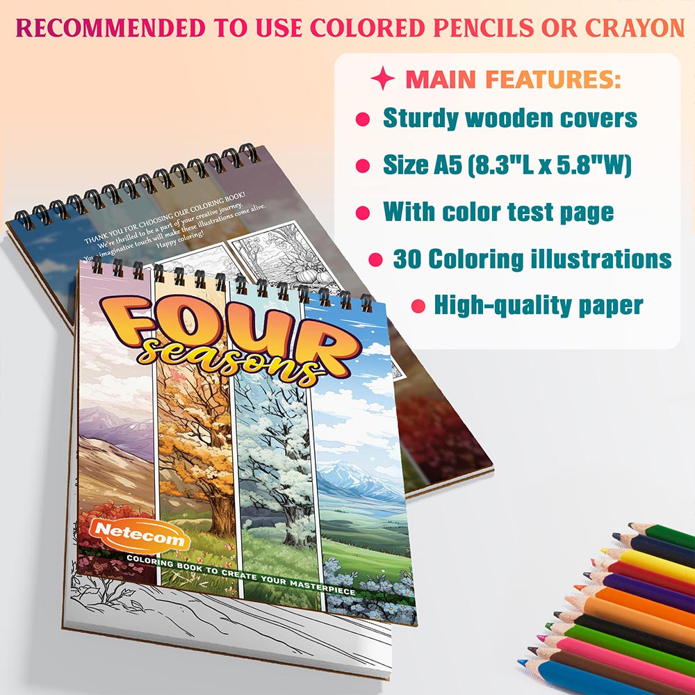 Netecom Four Seasons Coloring Sheets For Adults