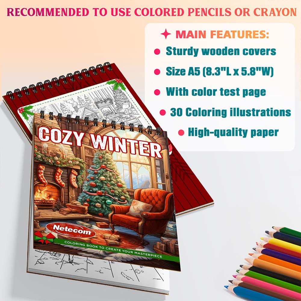 Netecom Cozy Winter Coloring Sheets For Adults