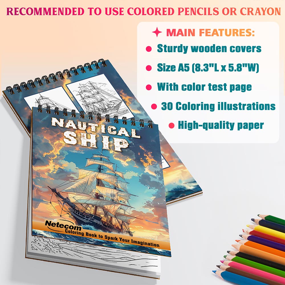Netecom Nautical Ship Coloring Sheets For Adults