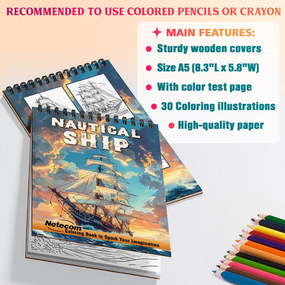 Netecom Nautical Ship Coloring Sheets For Adults