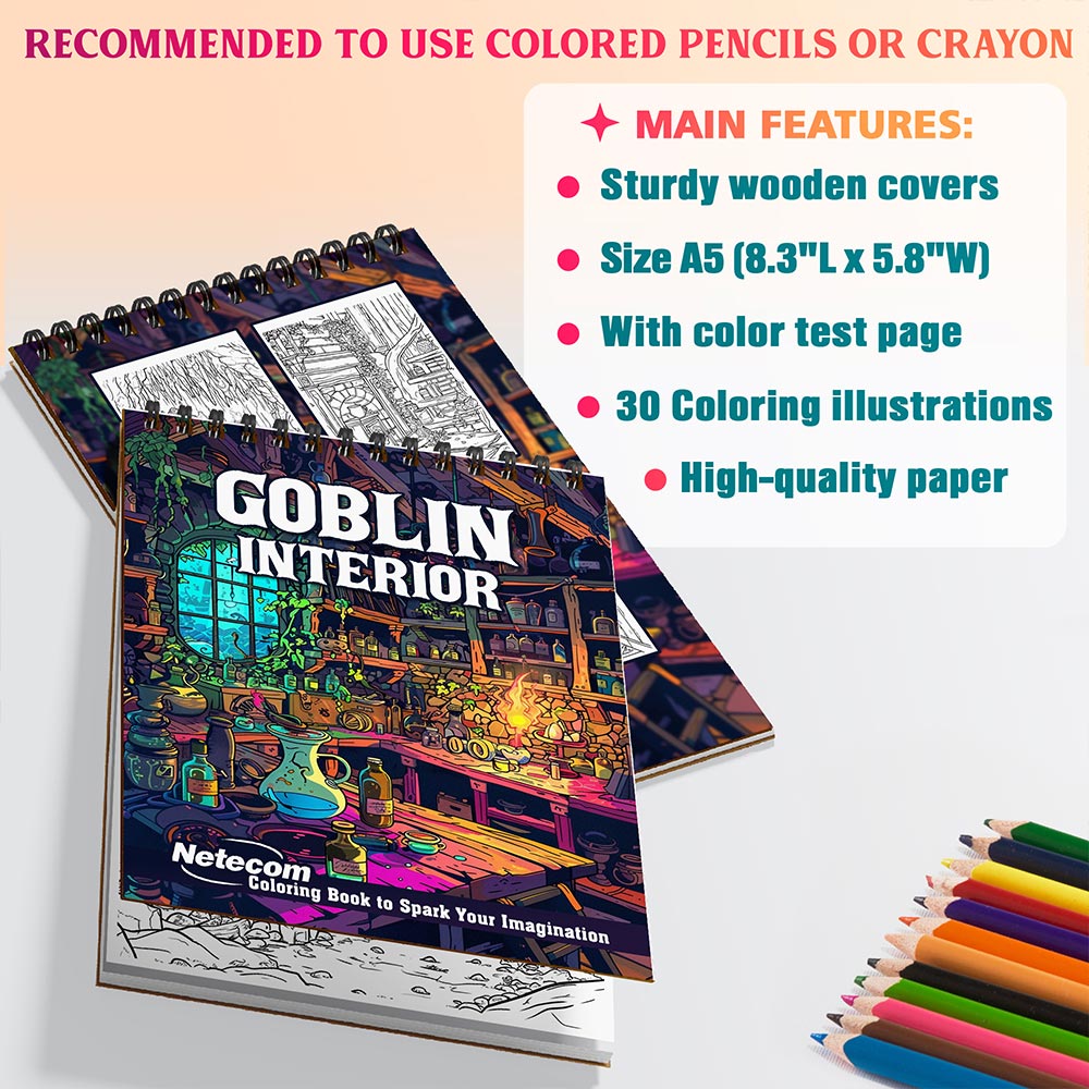 Netecom Goblin Interior Coloring Sheets For Adults