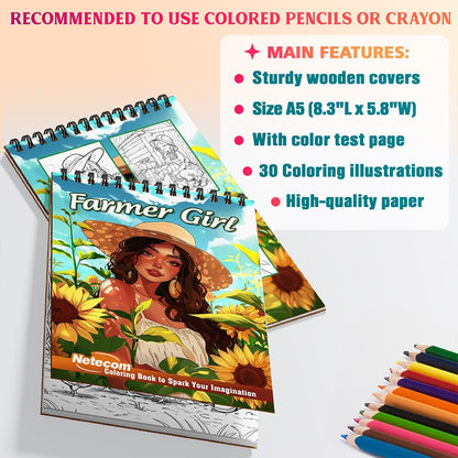 Netecom Farmer Girl Coloring Sheets For Adults