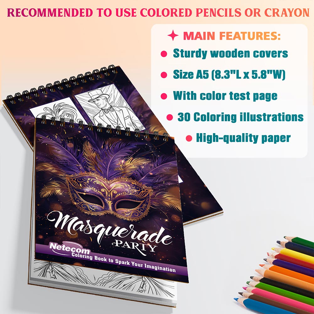 Netecom Masquerade Party Coloring Sheets For Adults