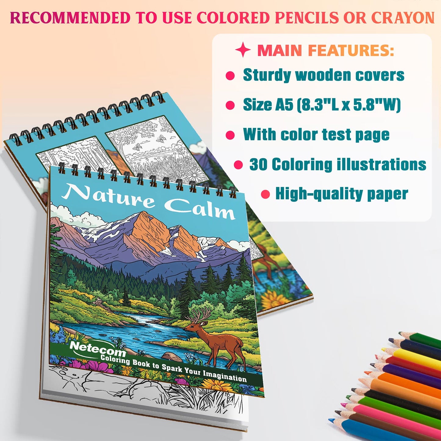 Netecom Nature Calm Coloring Sheets For Adults