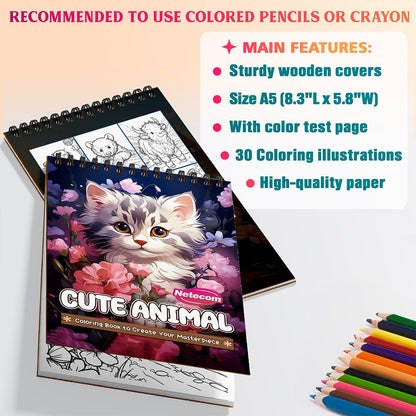 Netecom Cute Animals Coloring Sheets For Adults