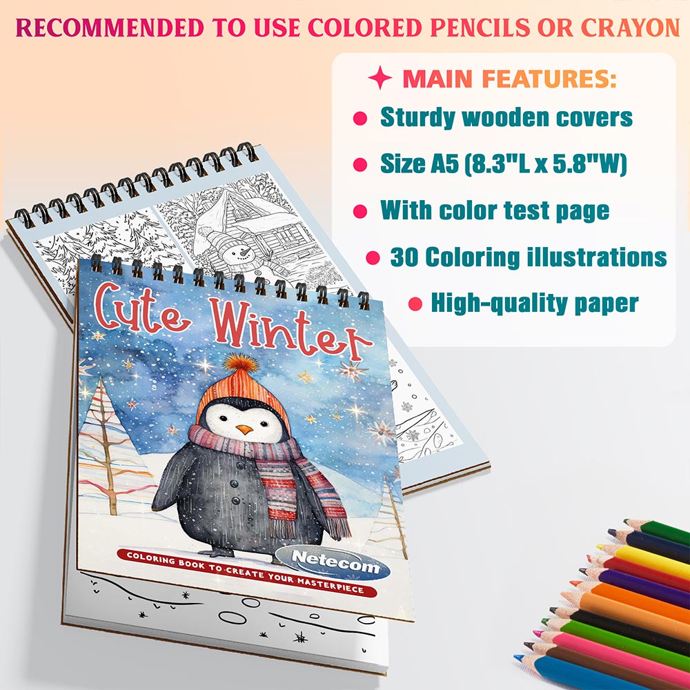 Netecom Cute Winter Coloring Sheets For Adults