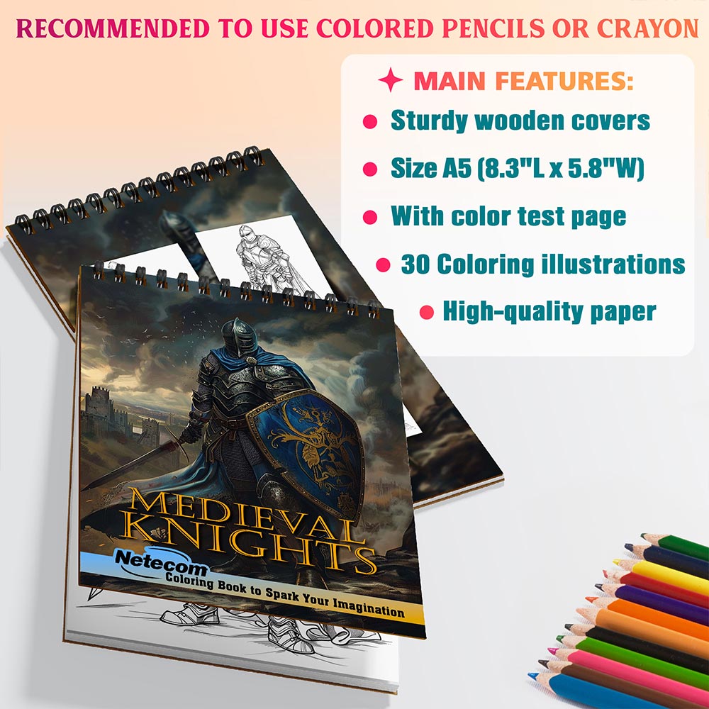 Netecom Medieval Knights Coloring Sheets For Adults