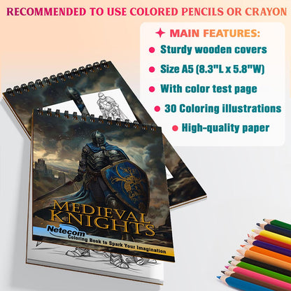 Netecom Medieval Knights Coloring Sheets For Adults