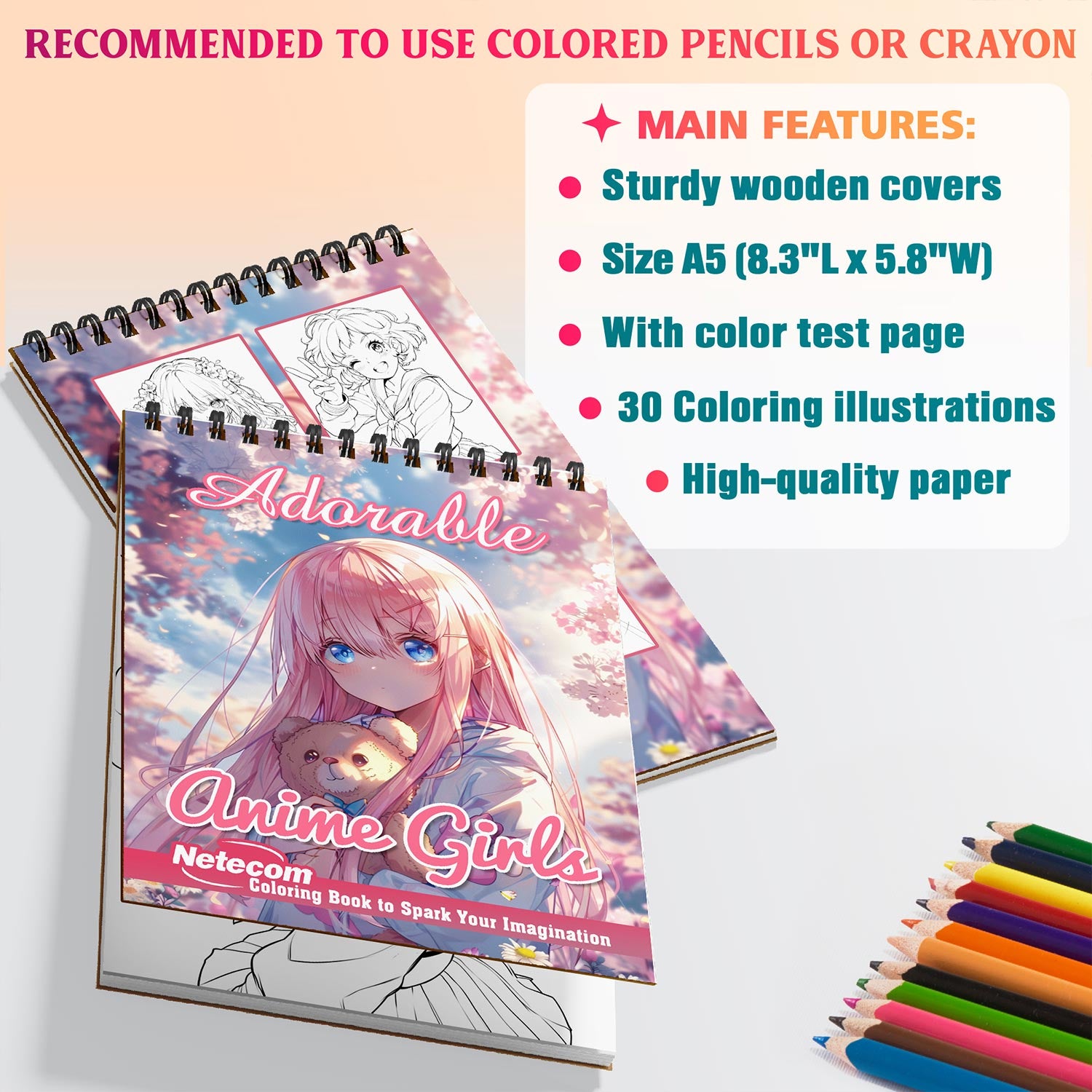 Netecom Adorable Anime Girls Coloring Sheets For Adults