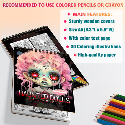 Netecom Haunted Dolls Coloring Sheets For Adults