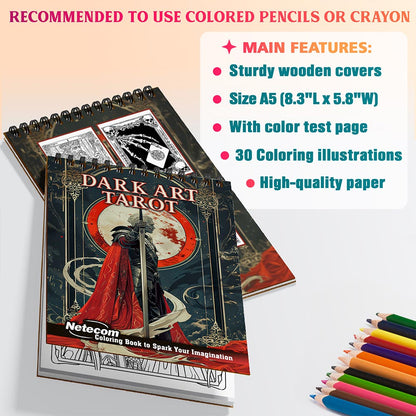 Netecom Dark Art Tarot Coloring Sheets For Adults