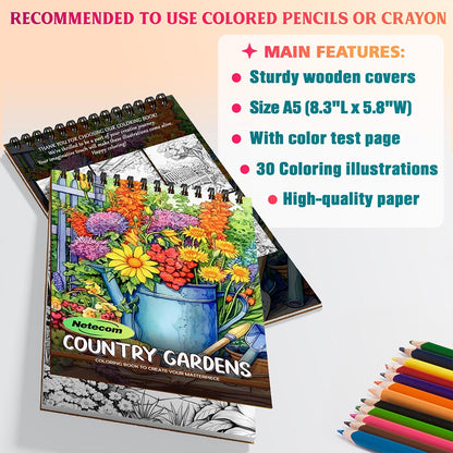 Netecom Country Gardens Coloring Sheets For Adults