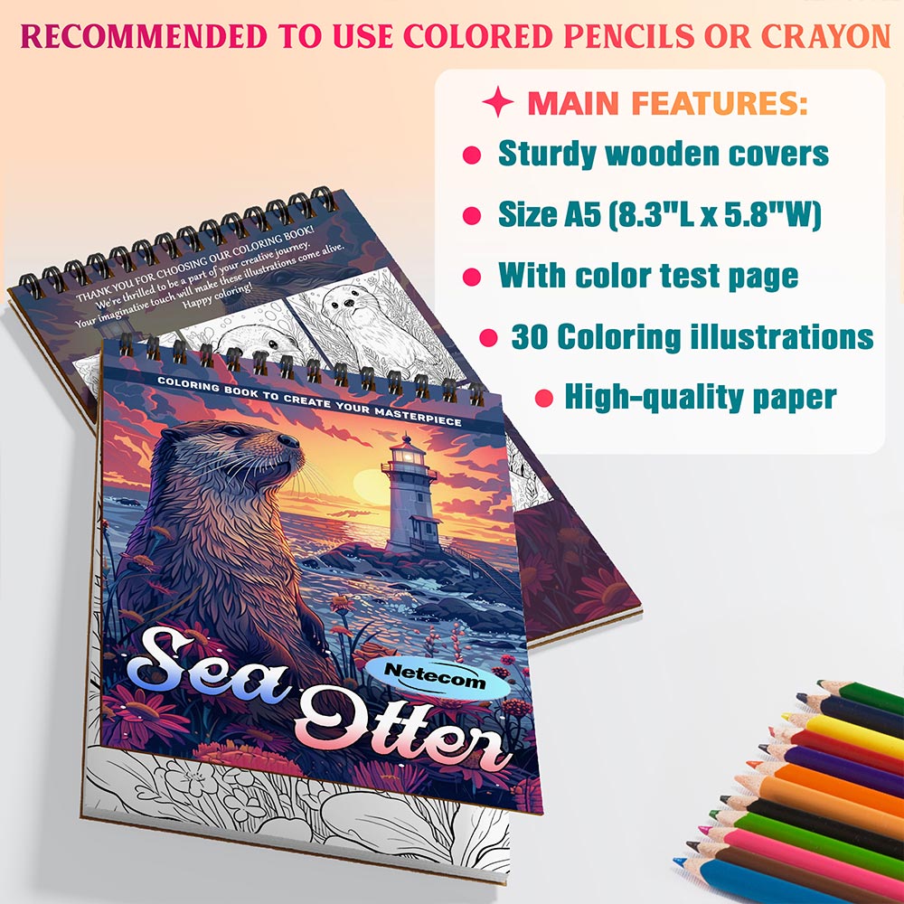 Netecom Sea Otter Coloring Sheets For Adults