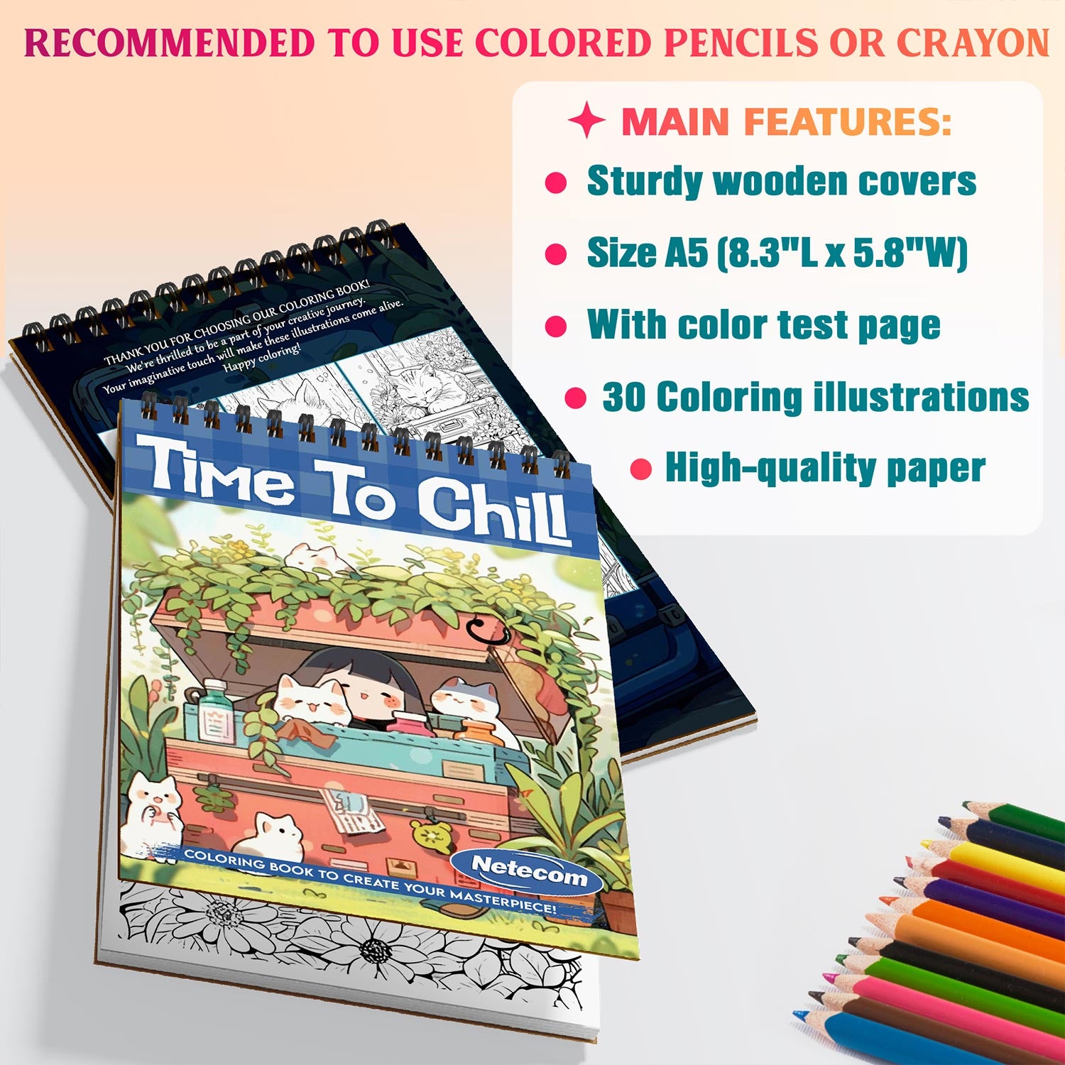 Netecom Time To Chill Coloring Sheets For Adults