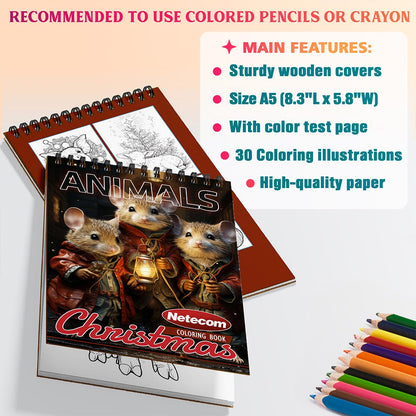 Netecom Christmas Animal Coloring Sheets For Adults