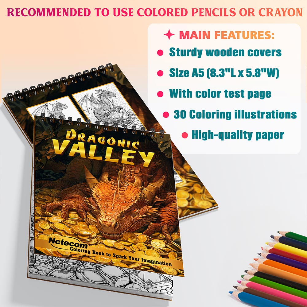 Netecom Dragonic Valley Coloring Sheets For Adults