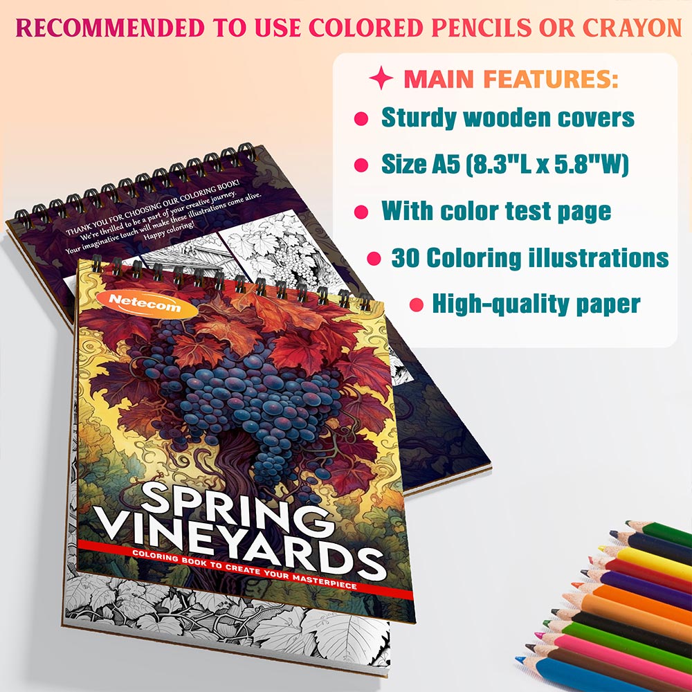 Spring Vineyards Coloring Sheets For Adults