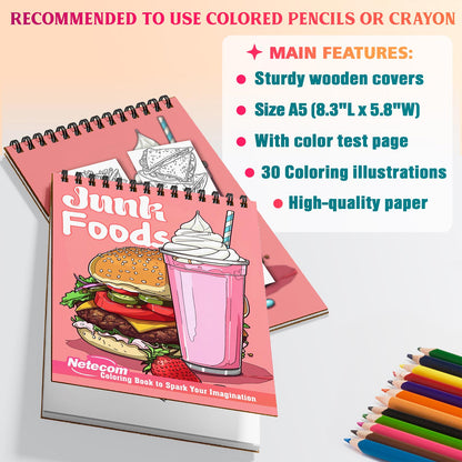 Netecom Junk Foods Coloring Sheets For Adults