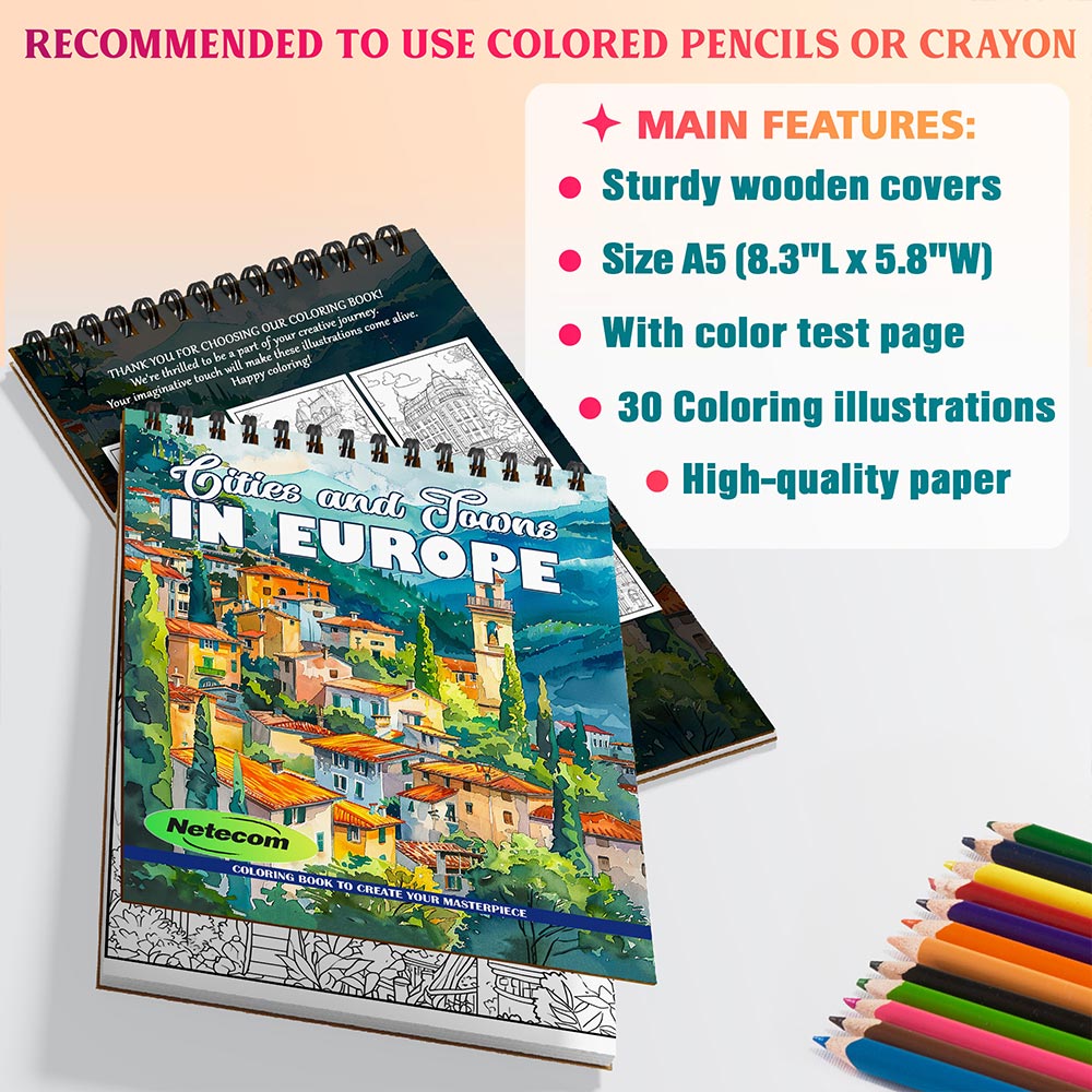 Netecom Cities and Towns In Europe Coloring Sheets For Adults
