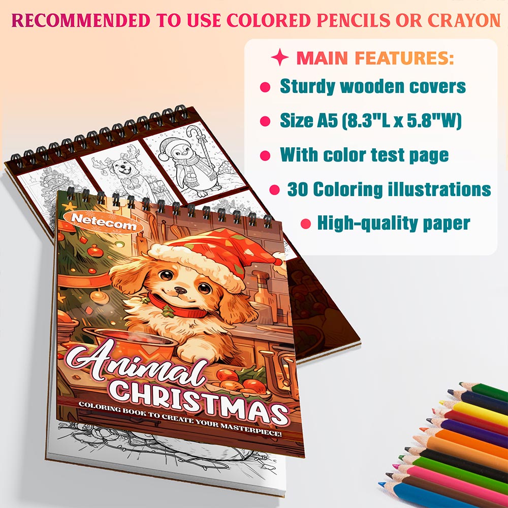 Animals Christmas Coloring Sheets For Adults